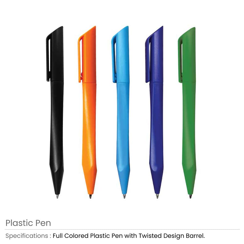 Twisted Design Plastic Pens – image 7