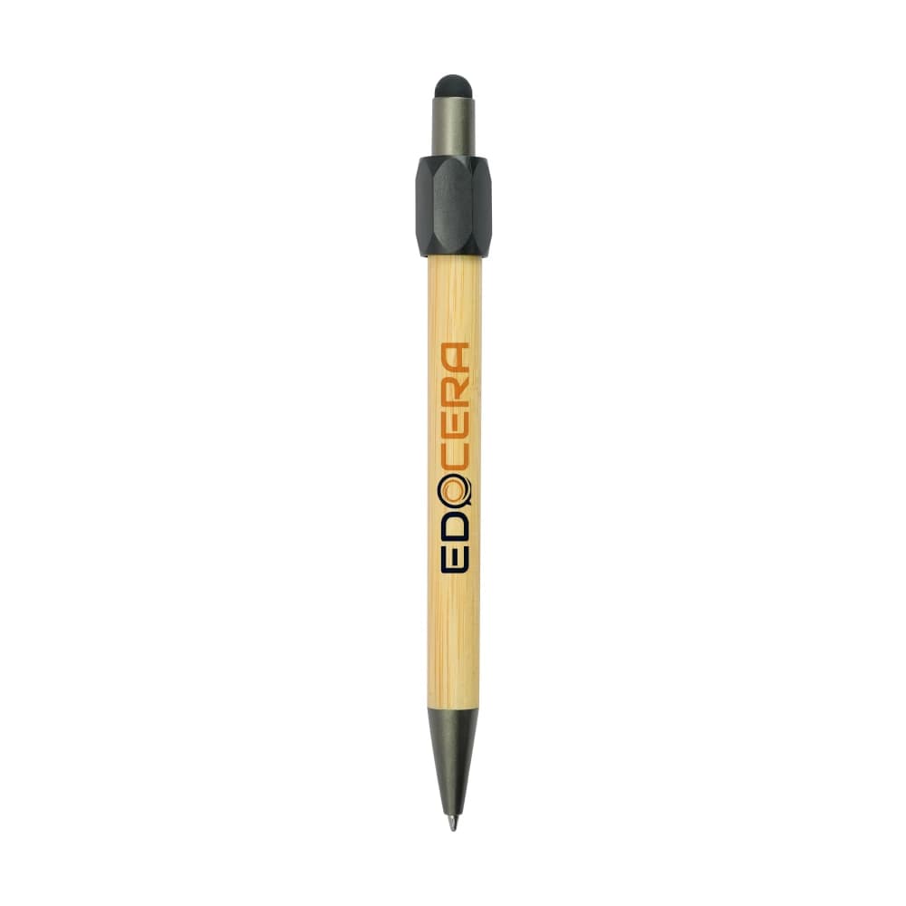 Bamboo and Metal Stylus Pens with Top Spinner (Blue Ink) – image 2
