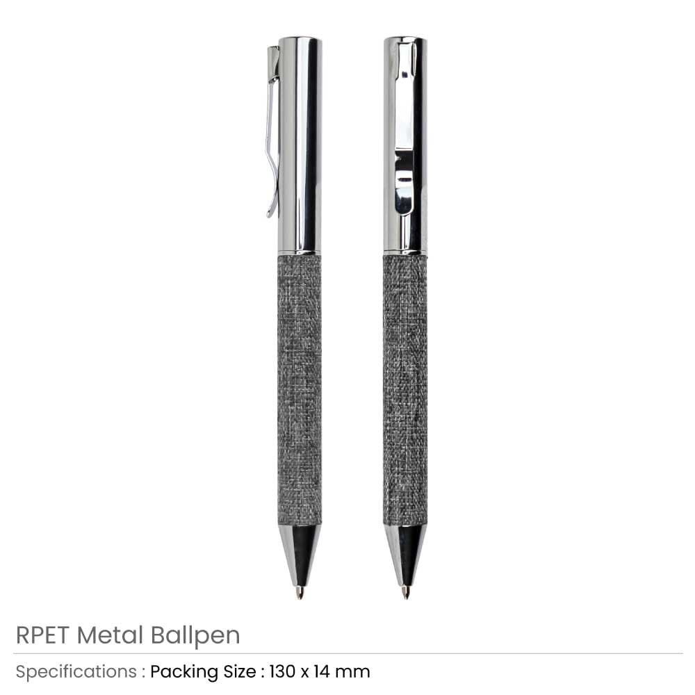 RPET Metal Ball Pens, Twist Action Mechanism, Blue Ink – image 4