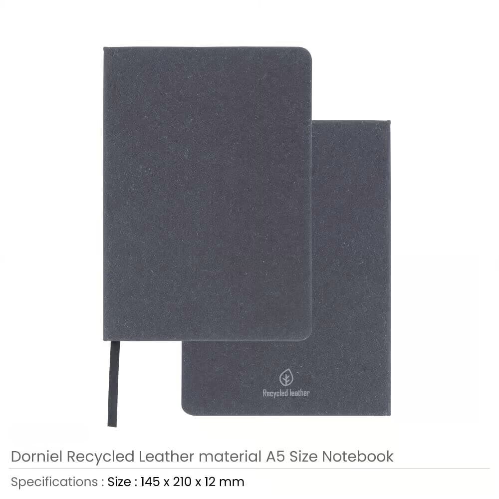 Dorniel A5 Notebooks with Recycled Leather Cover – image 5
