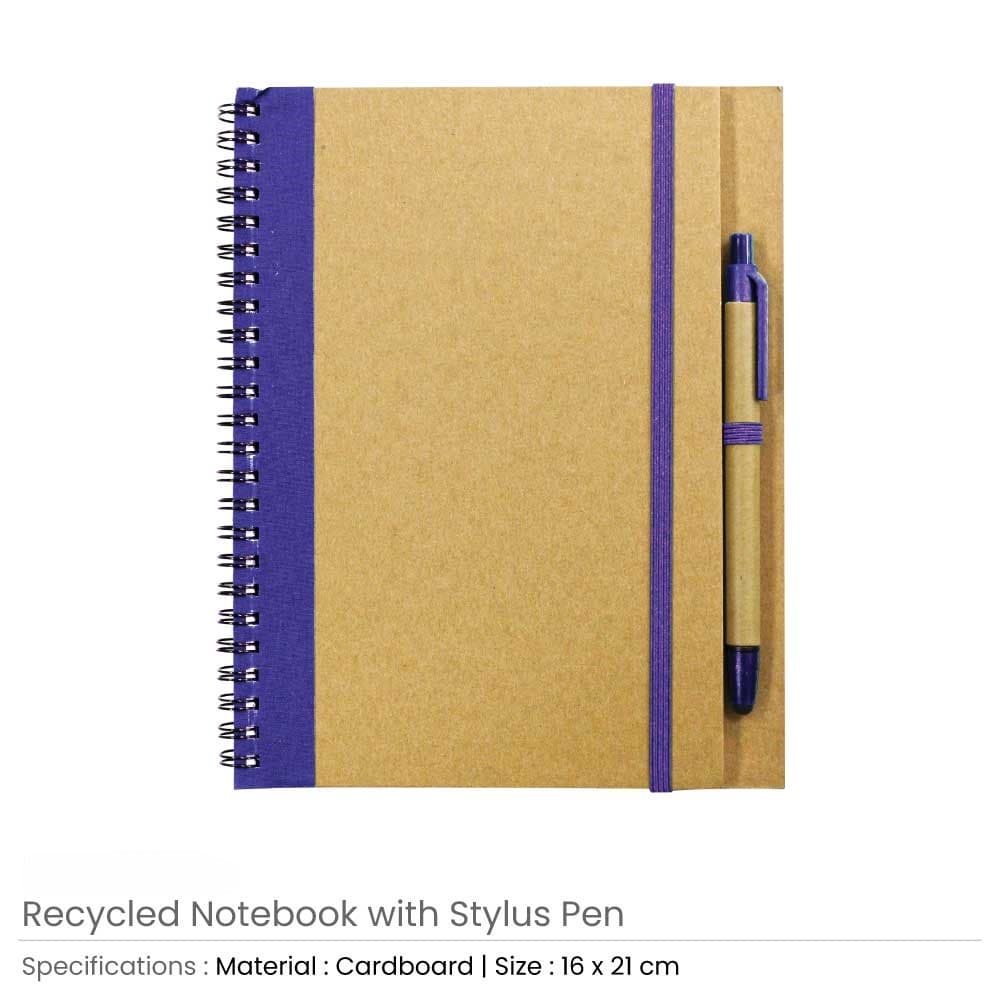 Recycled Notebook with Pen – image 3