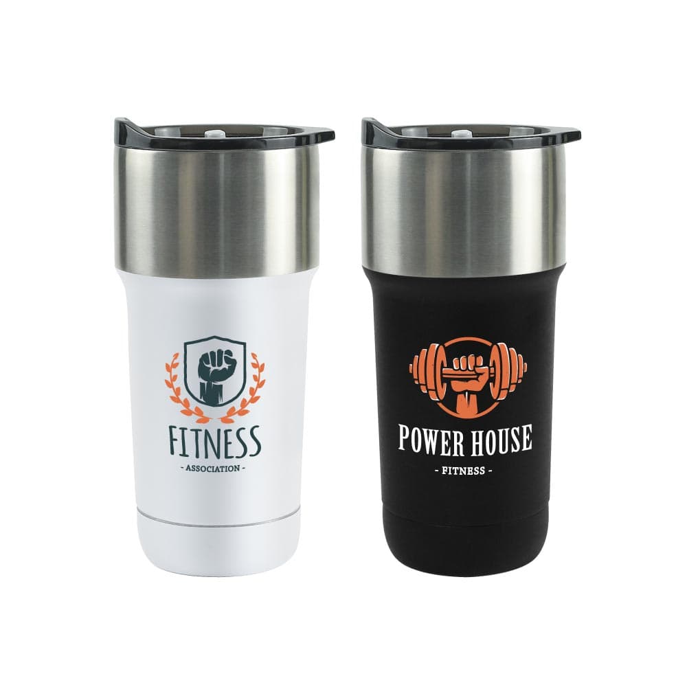 Double Wall SS Tumblers with Slide-Lock PP Lid 591ml – image 1