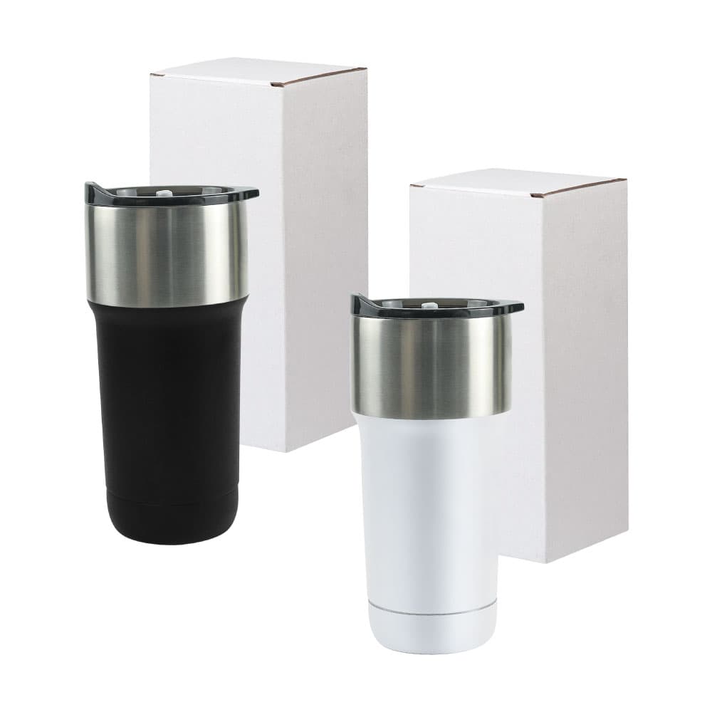 Double Wall SS Tumblers with Slide-Lock PP Lid 591ml – image 2