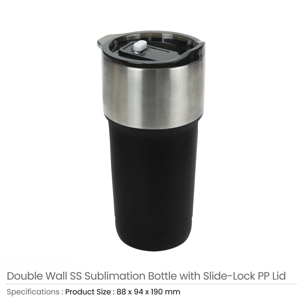 Double Wall SS Tumblers with Slide-Lock PP Lid 591ml – image 6