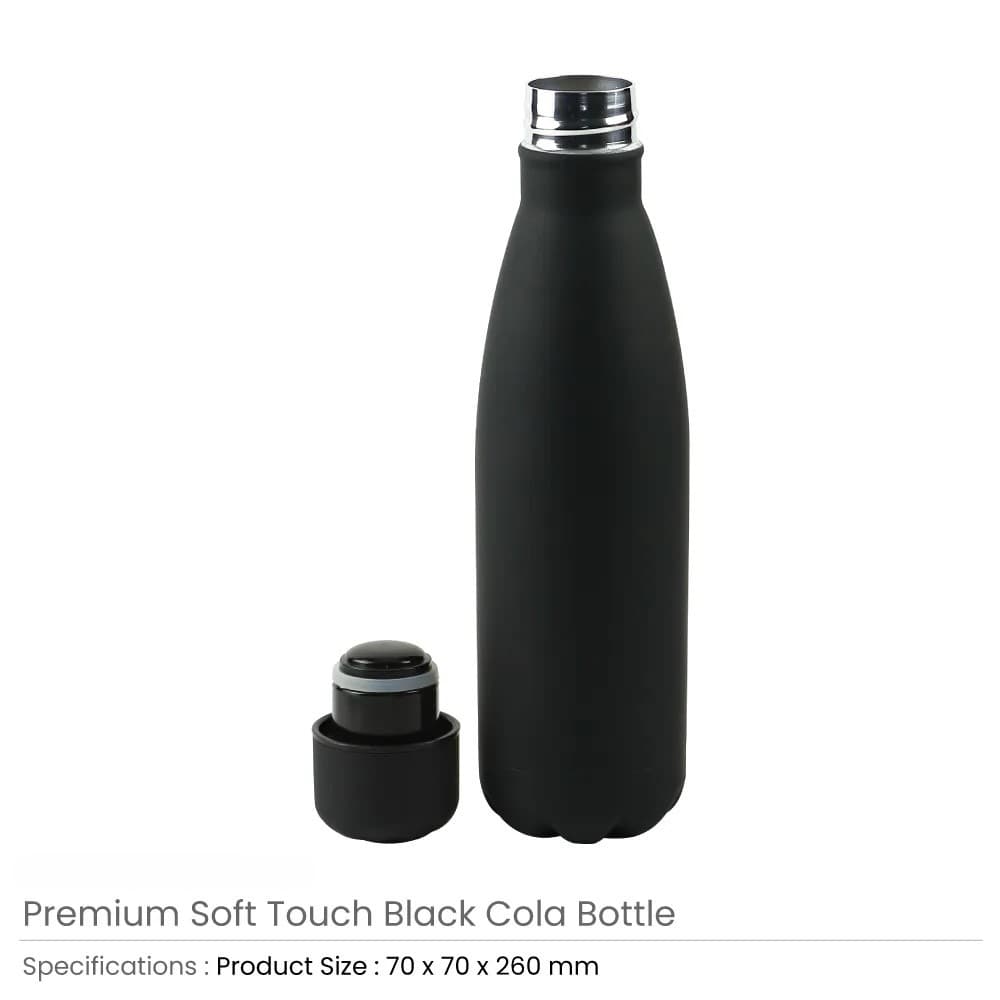 Premium Soft Touch Cola Bottles in Stainless Steel, 500ml – image 4