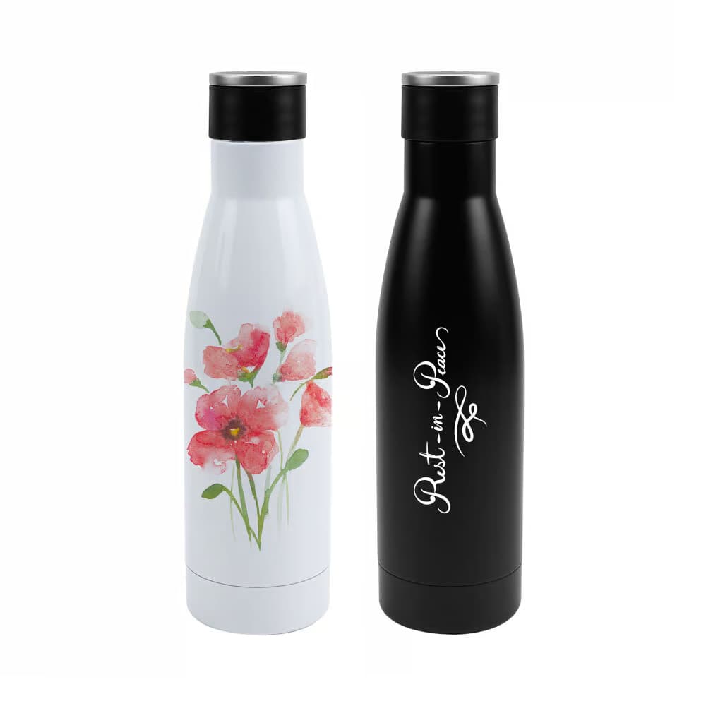 Double Wall SS Bottles Twist-off Lid with Stainless Steel Foldable Handle – 500ml – image 1