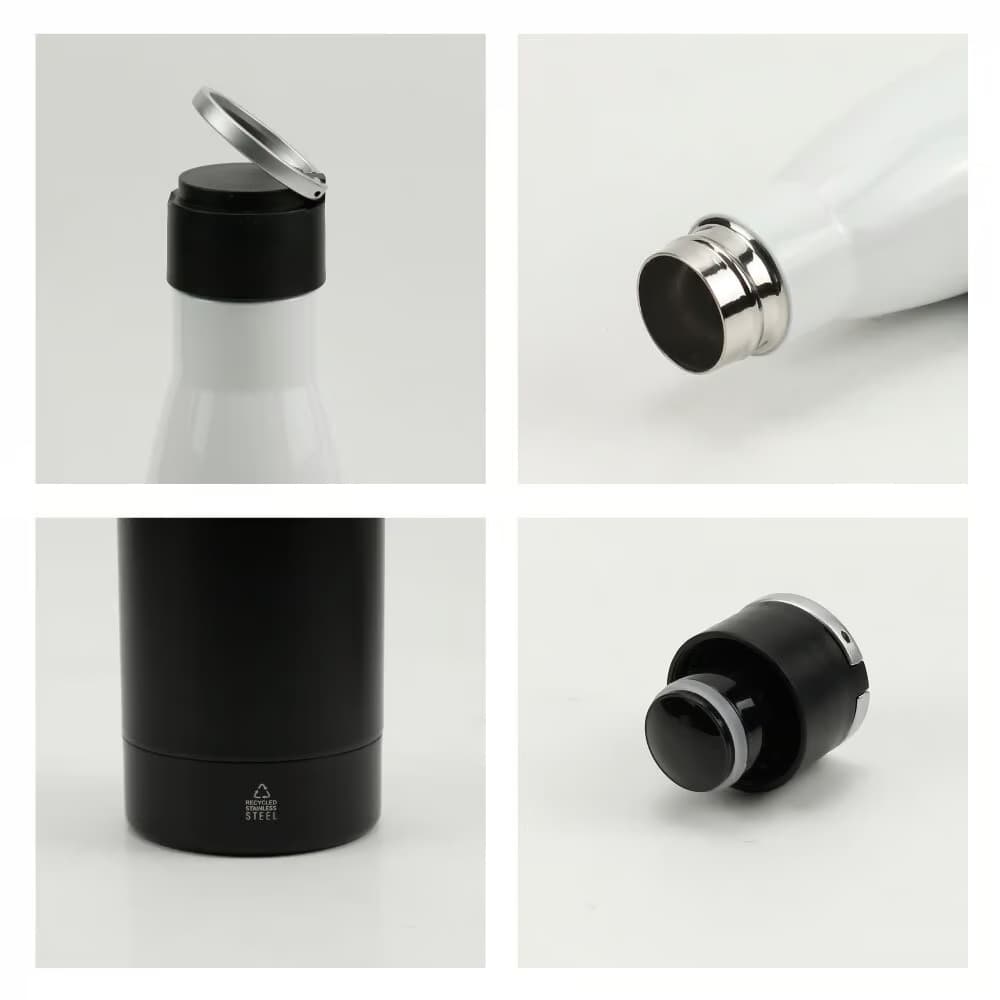 Double Wall SS Bottles Twist-off Lid with Stainless Steel Foldable Handle – 500ml – image 2