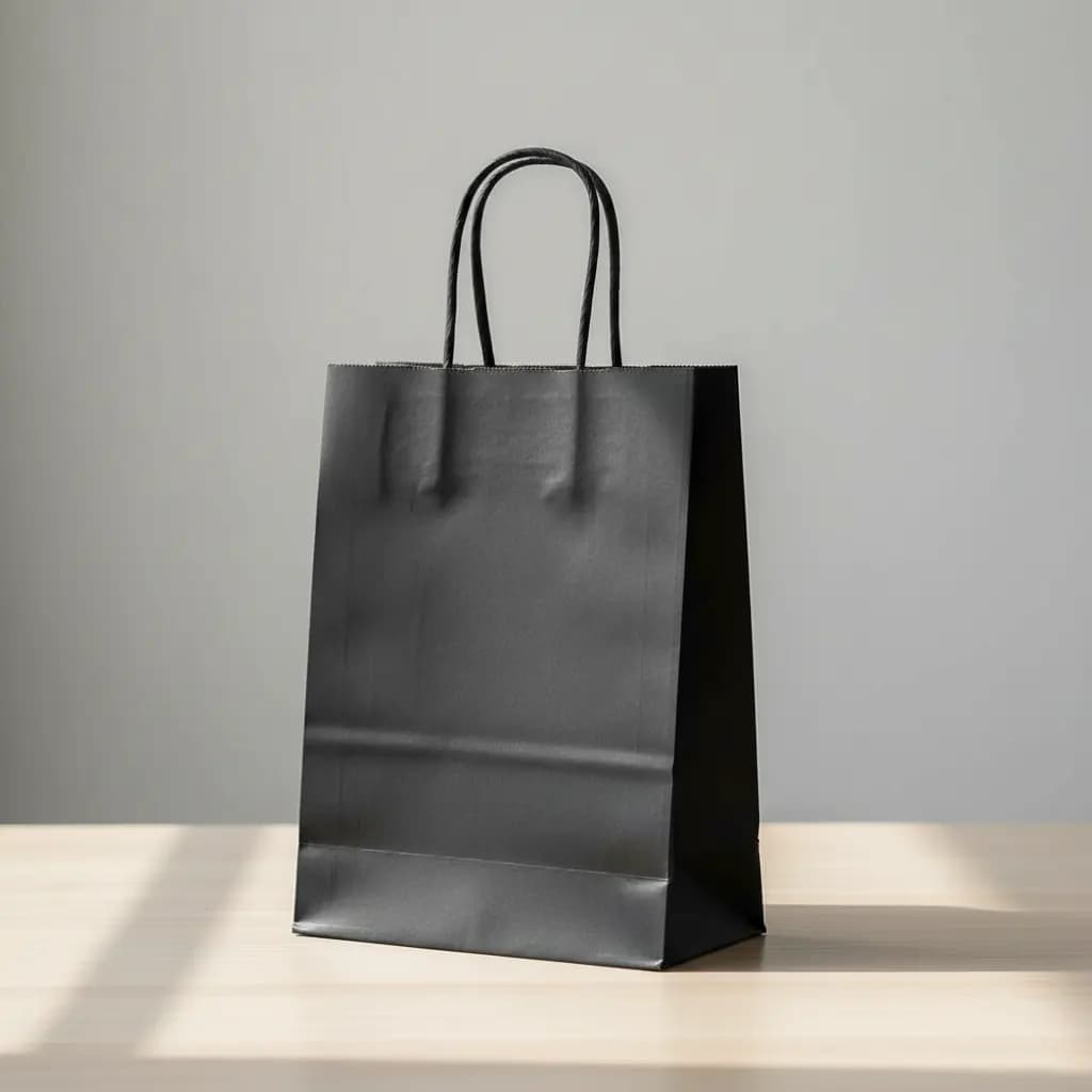 Black Kraft Paper Bag, Multiple Sizes – image 3
