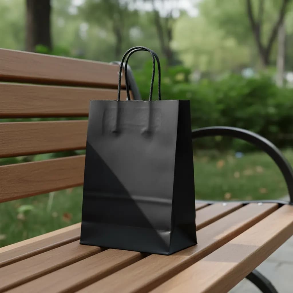 Black Kraft Paper Bag, Multiple Sizes – image 4