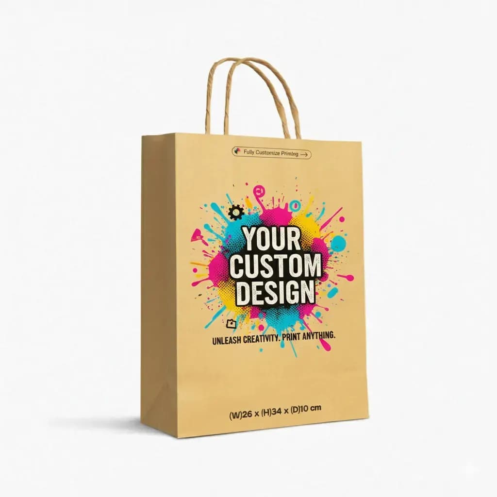 Kraft Paper Bag (26x34x10 cm) – image 3