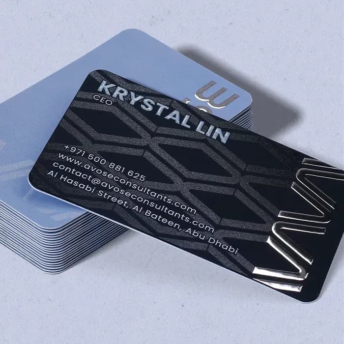 Thick Premium 3D UV Foil Business Cards (Double Pasted) – image 1
