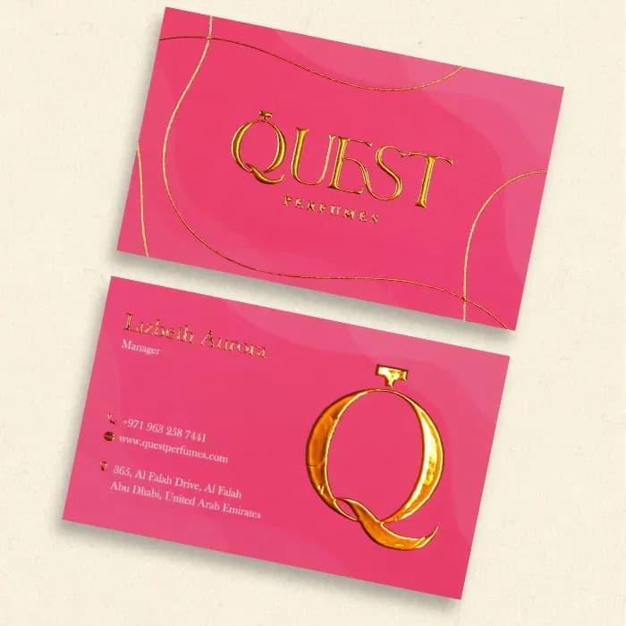 Premium 3D Foil Business Cards (350gsm Matte Laminated) – image 1