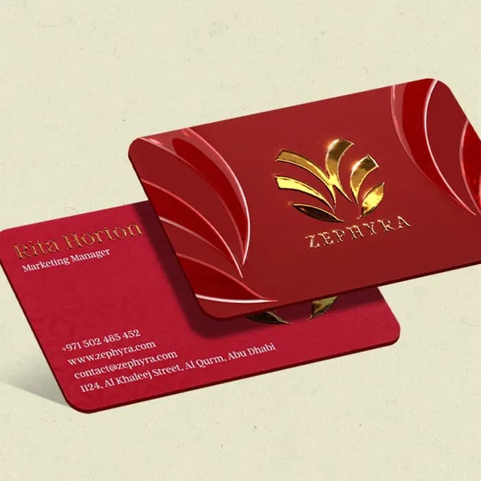 Thick Premium 3D UV Foil Business Cards (Double Pasted) – image 5