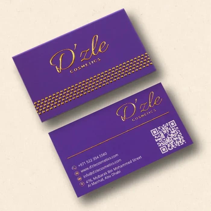 Premium 3D Foil Business Cards (350gsm Matte Laminated) – image 3