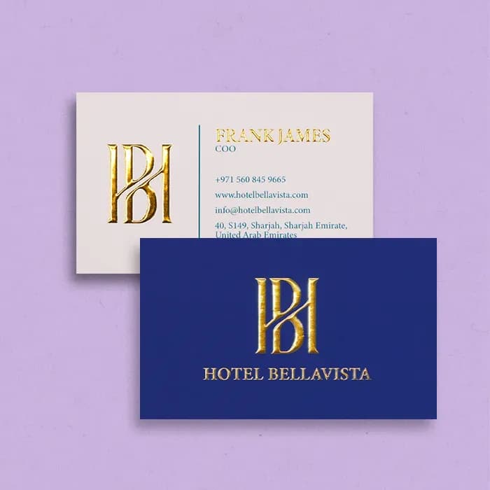 Premium 3D Foil Business Cards (350gsm Matte Laminated) – image 4