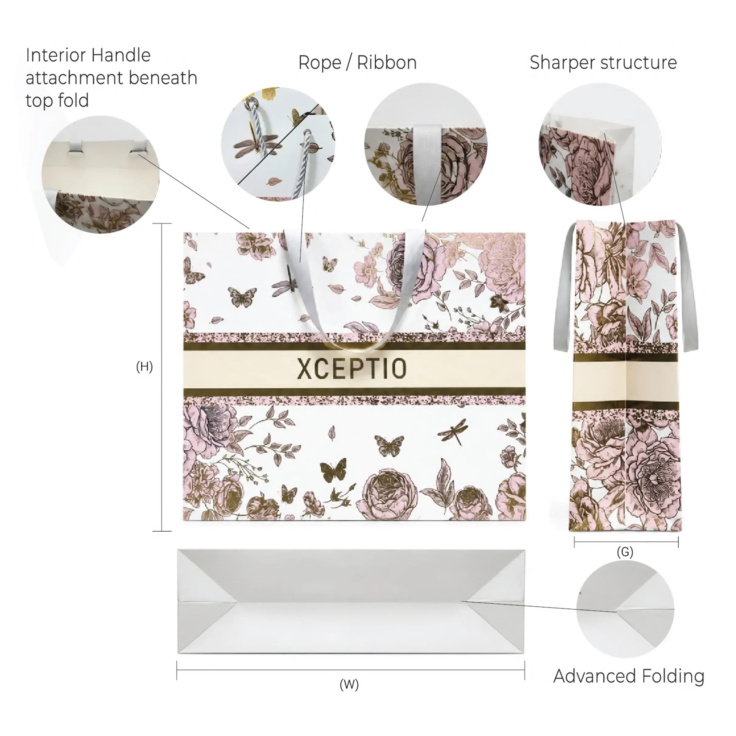 Large Boutique Shopping Bag - 42x33x14cm – image 3