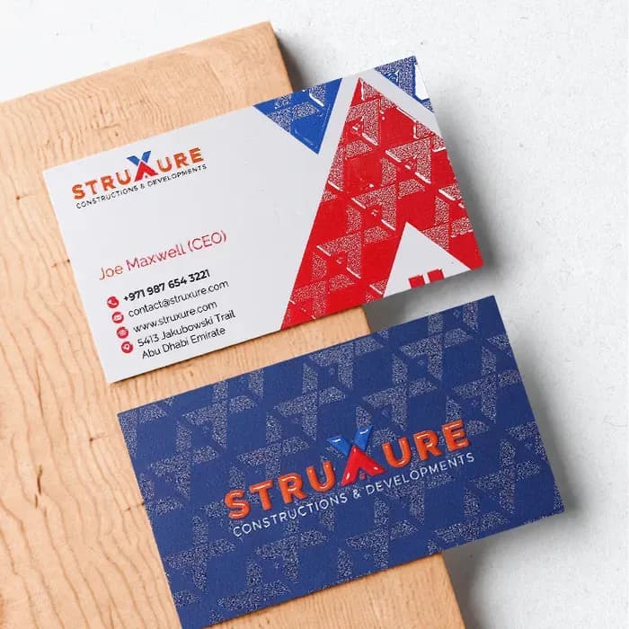 Premium 3D Spot UV Business Cards (350gsm Matte Laminated) – image 1