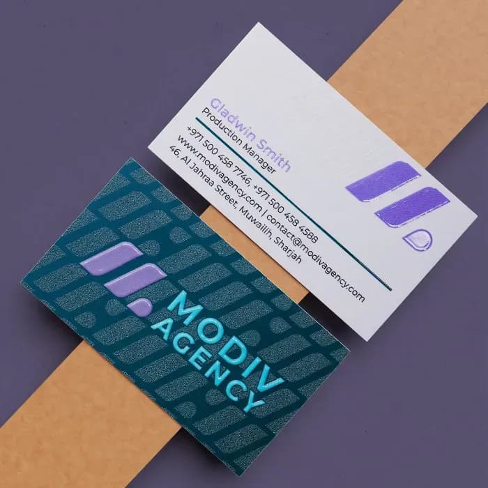 Premium 3D Spot UV Business Cards (350gsm Matte Laminated) – image 3