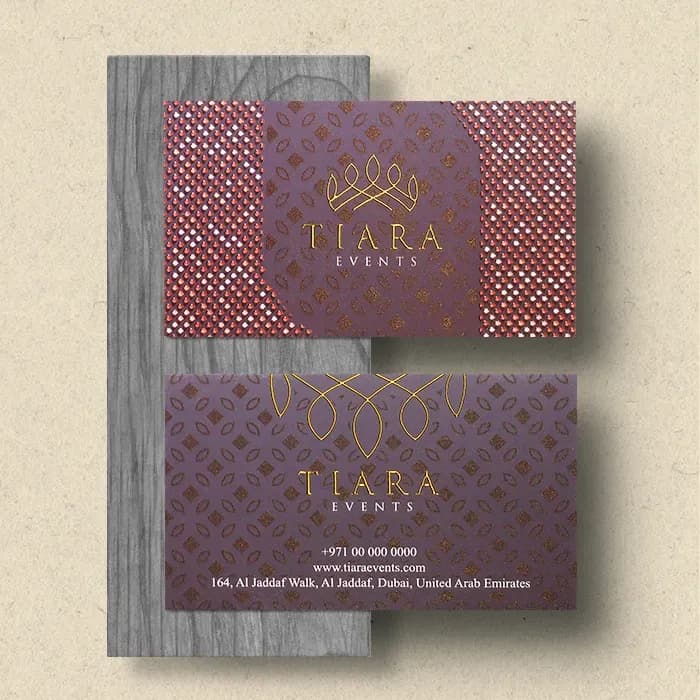 Premium 3D Spot UV Foil Business Cards (350gsm Matte Laminated) – image 2