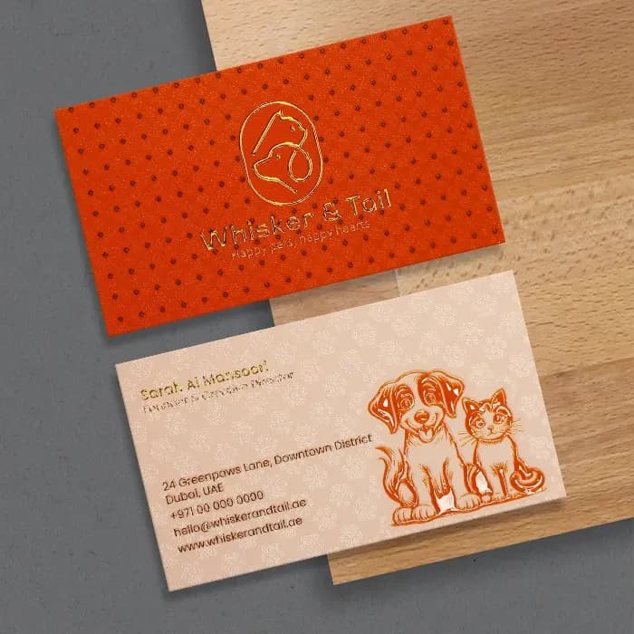 Premium 3D Spot UV Foil Business Cards (350gsm Matte Laminated) – image 5