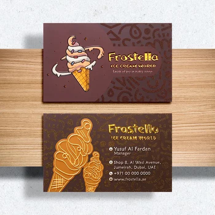 Premium 3D Spot UV Foil Business Cards (350gsm Matte Laminated) – image 6