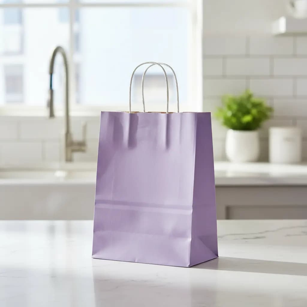 Purple Kraft Paper Bags, Multiple Sizes – image 1