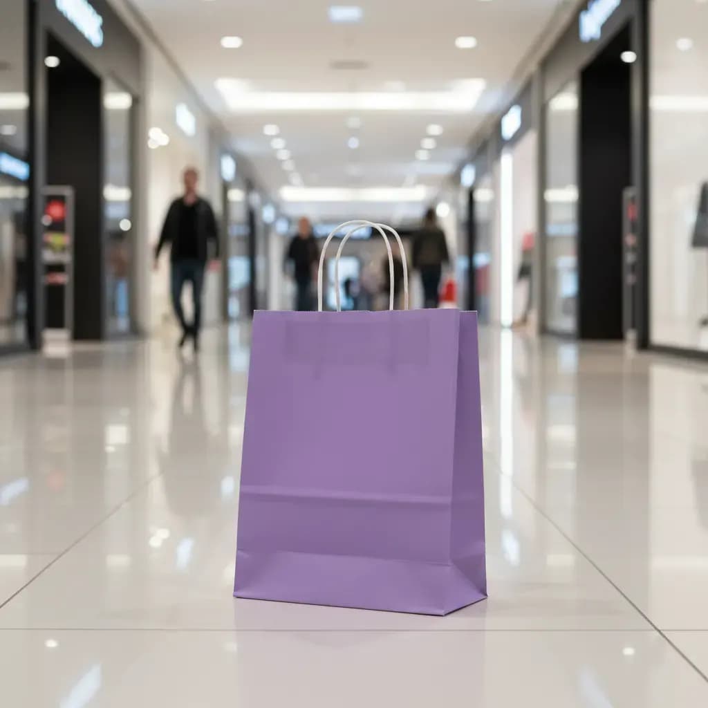 Purple Kraft Paper Bags, Multiple Sizes – image 3