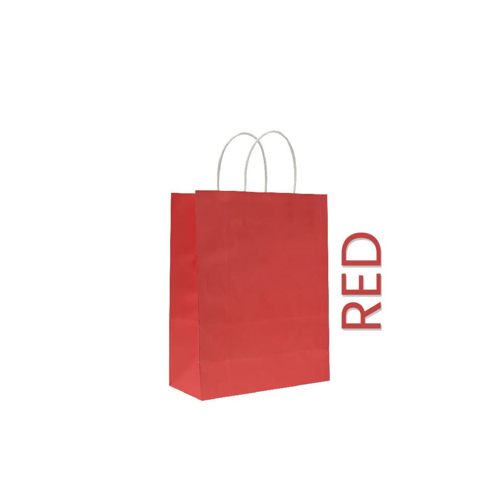Red Kraft Paper Bags, Multiple Sizes – image 2