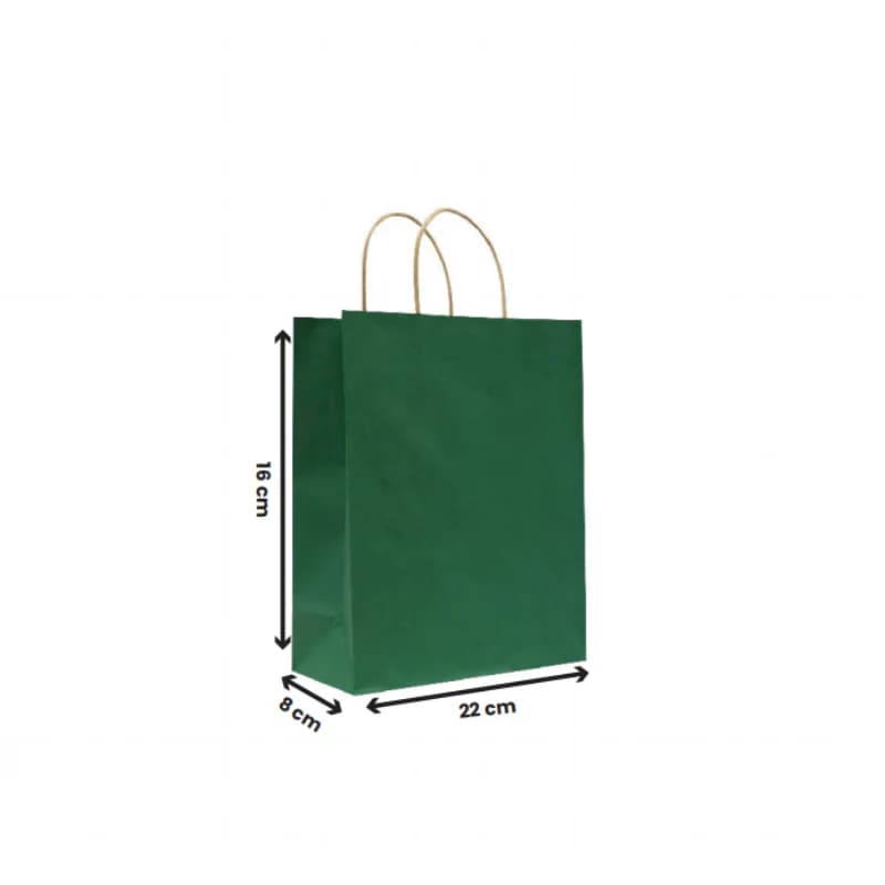 Green Kraft Paper Bags, Multiple Sizes – image 2