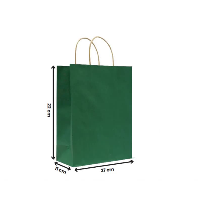 Green Kraft Paper Bags, Multiple Sizes – image 3