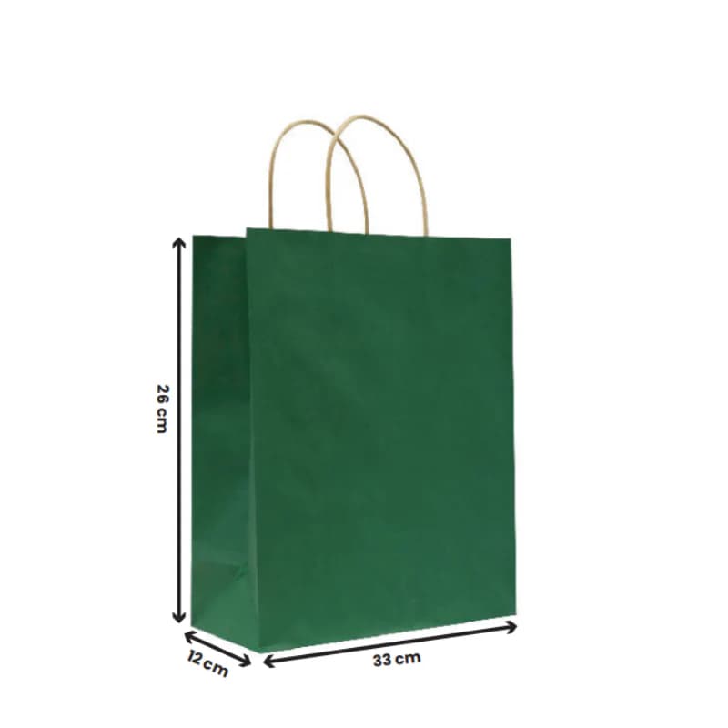 Green Kraft Paper Bags, Multiple Sizes – image 4